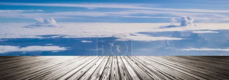 Photo for Clouds in sky atmosphere panorama. Outdoor planet - Royalty Free Image