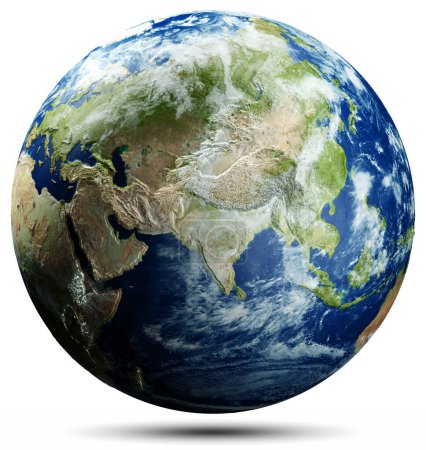 Téléchargez les photos : Asie - planète Terre. Éléments de cette image fournis par la NASA. Rendu 3d - en image libre de droit