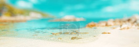 Photo for Tropical beach, blur bokeh panorama - Royalty Free Image