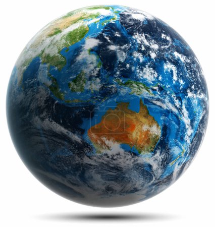 Foto de Planeta Tierra globo mapa del mundo aislado. Elementos de esta imagen proporcionados por la NASA. renderizado 3d - Imagen libre de derechos