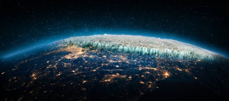 Photo for India, Himalayas at night. Elements of this image furnished by NASA. 3d rendering - Royalty Free Image