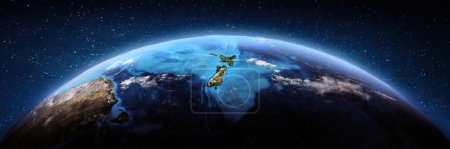 Photo for New Zealand space drone. Elements of this image furnished by NASA. 3d rendering - Royalty Free Image