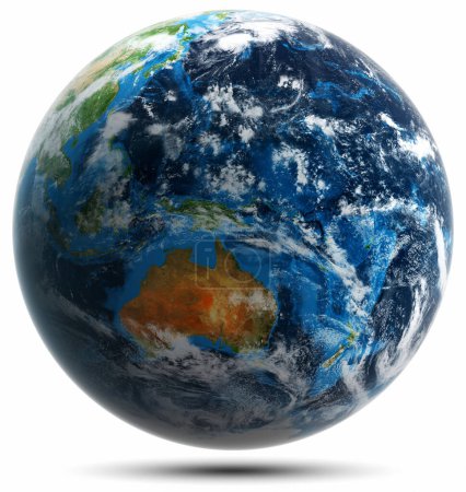 Planet Earth globe world map isolated. Elements of this image furnished by NASA. 3d rendering
