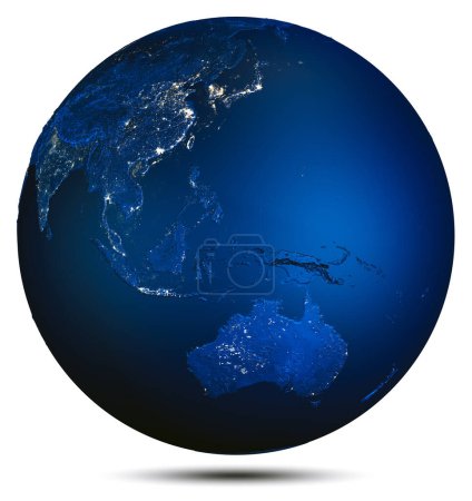 Téléchargez les photos : Carte de la planète Terre. Éléments de cette image fournis par la NASA. Rendu 3d - en image libre de droit