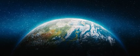 Foto de Planeta Tierra - Geografía de Asia. Elementos de esta imagen proporcionados por la NASA. renderizado 3d - Imagen libre de derechos