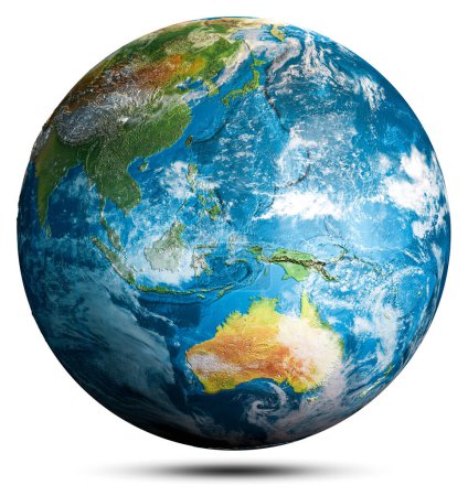 Earth globe map. Elements of this image furnished by NASA. 3d rendering