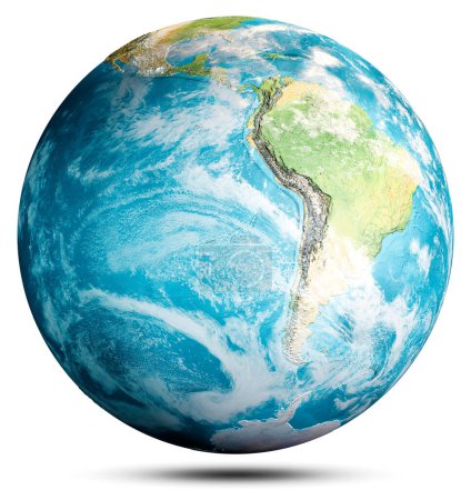 Téléchargez les photos : Globe mondial - planète Terre. Éléments de cette image fournis par la NASA. Rendu 3d - en image libre de droit