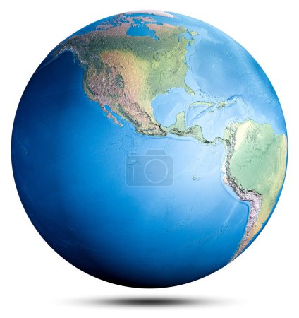 Photo for World globe - planet Earth. Elements of this image furnished by NASA. 3d rendering - Royalty Free Image