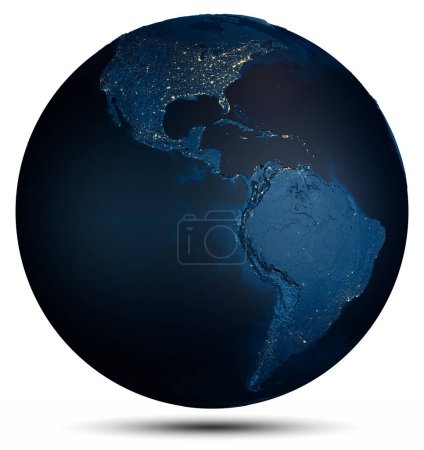 Foto de Tierra planeta globo. Elementos de esta imagen proporcionados por la NASA. renderizado 3d - Imagen libre de derechos