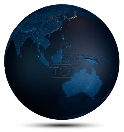 Foto de Planeta Tierra globo. Elementos de esta imagen proporcionados por la NASA. renderizado 3d - Imagen libre de derechos