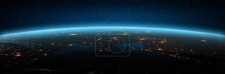 Foto de Ucrania, Crymea luces de la ciudad. Elementos de esta imagen proporcionados por la NASA. renderizado 3d - Imagen libre de derechos