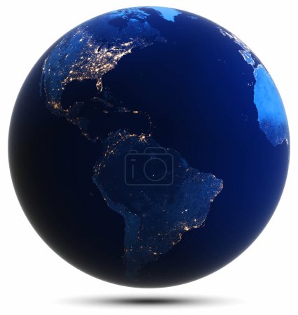 Téléchargez les photos : Planète Terre globe isolé. Éléments de cette image fournis par la NASA. Rendu 3d - en image libre de droit