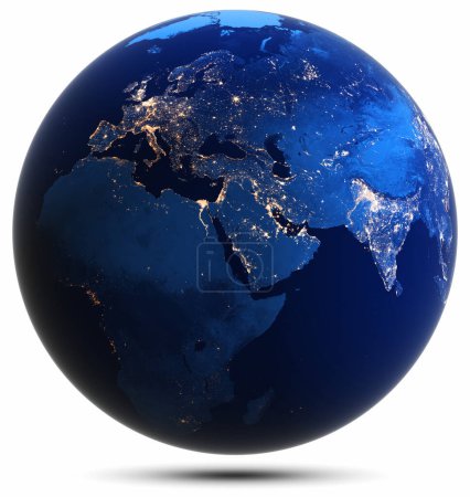 Téléchargez les photos : Planète Terre globe isolé. Éléments de cette image fournis par la NASA. Rendu 3d - en image libre de droit
