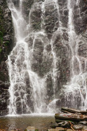 Téléchargez les photos : Big waterfall running over stones. - en image libre de droit