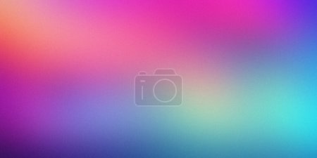 Abstract neon gradient with noise texture. Banner format