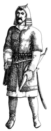 Illustration for Alan warrior. Hand drawn illustration - Royalty Free Image