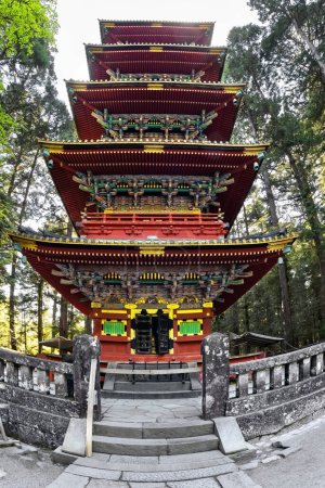 Photo for Nikko Tosho-gu is a Shinto shrine in Nikko, Japan. Built in 1617. National Treasure of Japan. Tosho-gu, along with other temples in Nikko, has been listed as a UNESCO World Heritage Site. - Royalty Free Image