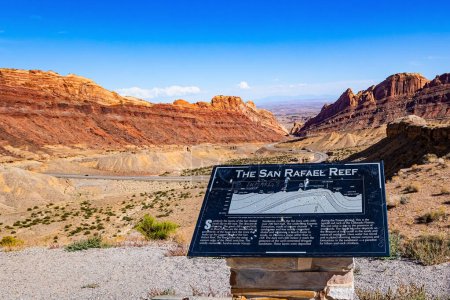The San Rafael Reef. Majestic red-brown landscapes are intersected by narrow multi-colored canyons. Travel to the magnificent, scenic state of Utah
