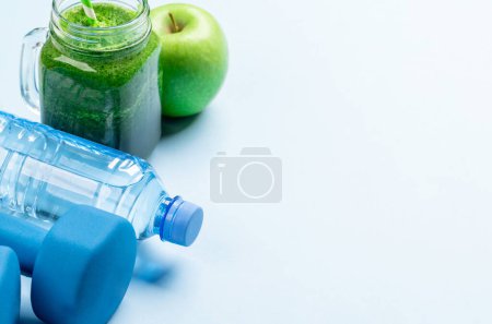 Photo for Fitness, training and healthy food, diet concept with copy space - Royalty Free Image