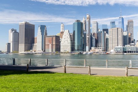Photo for New York City skyline. Manhattan and Brooklyn Skyscrapers panorama - Royalty Free Image
