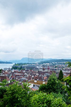 Photo for Panoramic view of historic city center of Lucerne, Switzerland - Royalty Free Image