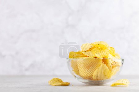 Photo for Potato chips. Beer snack. With copy space - Royalty Free Image