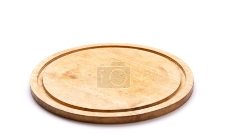 Photo for Wooden cutting board. Isolated on white background - Royalty Free Image