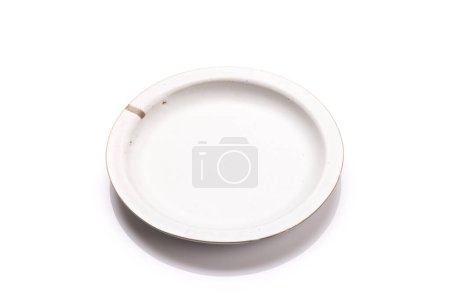 Photo for Empty plate isolated on white background - Royalty Free Image