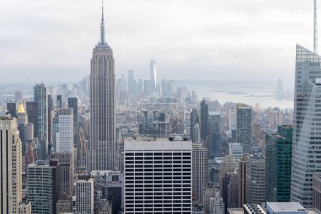 Photo for New York City skyline. Manhattan sunset skyscrapers panorama - Royalty Free Image