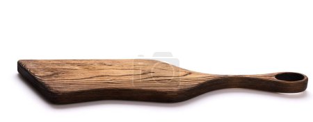 Foto de Tabla de cortar de madera. aislado sobre fondo blanco - Imagen libre de derechos