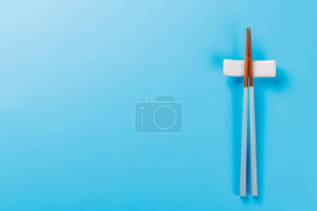 Photo for Table with chopsticks, epitomizing Japanese food culture, providing ample copy space - Royalty Free Image