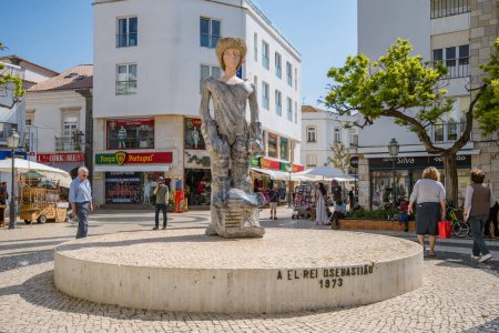 Photo for Lagos, Portugal - May 5, 2022: Statue of Dom Sebastiao close up in Lagos town, Algarve, Portugal - Royalty Free Image