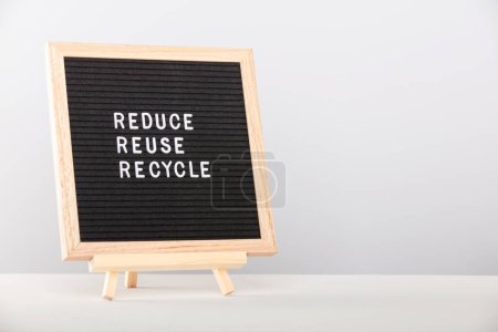 Photo for Black letter box with eco friendly motivational quote. Zero waste sustainable lifestyle. Plastic free concept. - Royalty Free Image