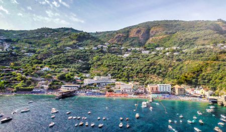 Photo for Aerial view of beautiful Amalfi Coast in summer season. Drone viewpoint - Royalty Free Image