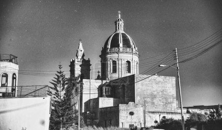 Photo for Gozo, Malta - April 19, 2022: Parish Church of Christ the Eucharistic Savior. - Royalty Free Image