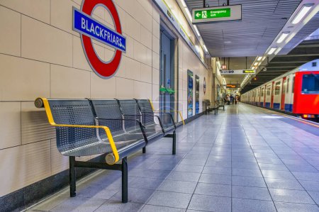 Photo for LONDON, UK - JUNE 2015: Blackfriars subway station interior. - Royalty Free Image