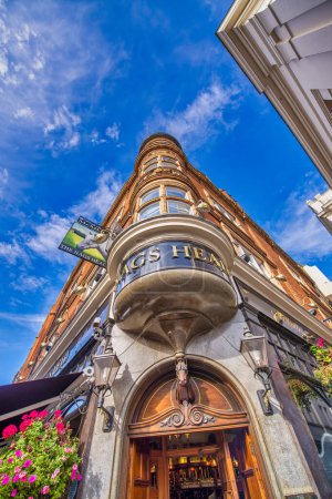 Photo for London, UK - June 2015: Exterior view of famous Nags Head Pub at Covent Garden on a sunny day. - Royalty Free Image