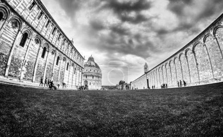 Photo for Famous view of the landmarks of Pisa including the Leaning Tower, Italy - Royalty Free Image