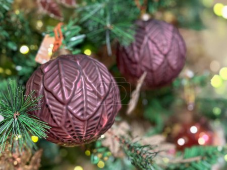 Photo for Colorful Christmas balls on a tree, holidays concept. - Royalty Free Image