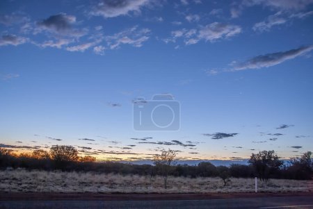Photo for Sunset over the Australian Outback. Landscape and clouds. - Royalty Free Image