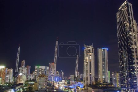Photo for Surfers Paradise skyline at night, Queensland - Australia. - Royalty Free Image