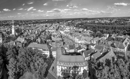 Photo for Panoramic aerial view of Celle medieval skyline on a clear sunny day, Lower Saxony - Germany - Royalty Free Image