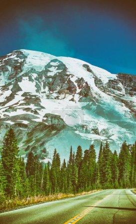 Photo for Mount Rainier on a beautiful sunny day, Washington, USA - Royalty Free Image