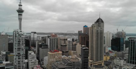 Téléchargez les photos : Auckland paysage urbain vue aérienne, Nouvelle-Zélande
. - en image libre de droit