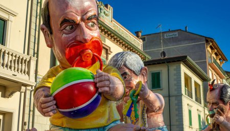 Photo for Viareggio, Italy - February 10, 2013: Detail of a Float at the famous Carnival parade. - Royalty Free Image