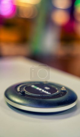 Photo for Close up of a wireless queue calling system for for coffee shops and fast food restaurant service call. - Royalty Free Image