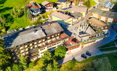 Photo for Aerial view of Heiligenblut, small alpin town in Austria - Royalty Free Image
