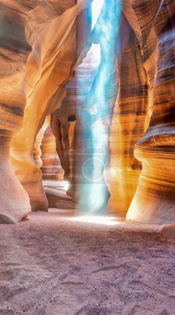 Photo for Antelope Canyon sunlight games and rocks - Arizona - USA - Royalty Free Image