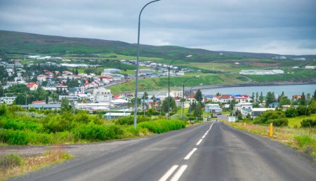 Photo for Beautiful road to Husavik in summer season, Iceland. - Royalty Free Image