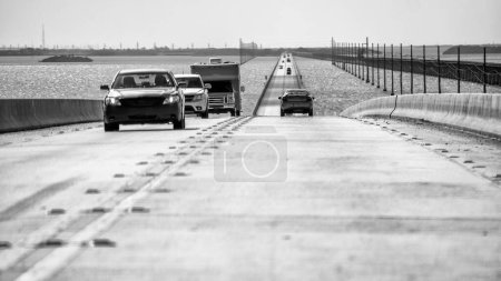 Photo for Overseas highway car traffic, Florida - Royalty Free Image